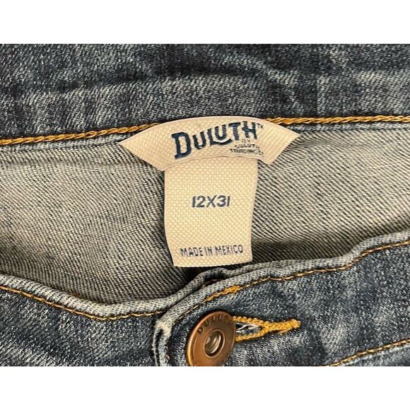 Duluth Trading Co. Womens Straight Leg Medium Wash Jeans Size 12x31 - Picture 3 of 6